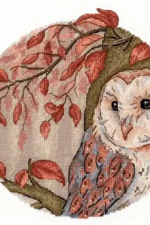 kit ricamo a punto croce - Gufo di foresta - MP Studia Esclusivo