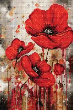Nuova Collezione kit ricamo a punto croce - Vibrazione dei papaveri - Luca-S