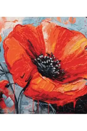 kit ricamo a punto croce - La passione per i papaveri - Luca-S Must-Have
