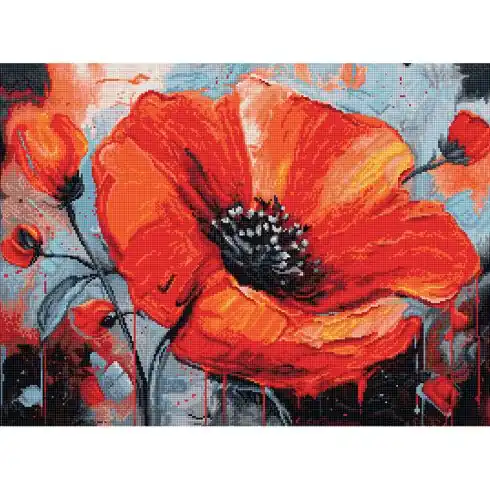 kit ricamo a punto croce - La passione per i papaveri - Luca-S Must-Have