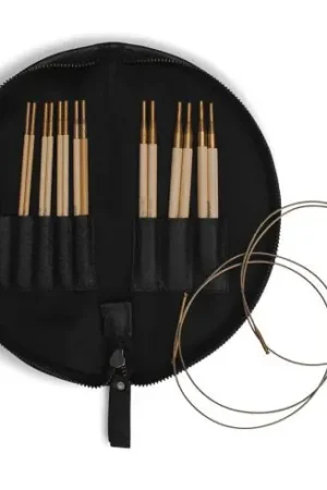 Custodia in pelle a maglia - Custodia per aghi uncinati Dian - Nero - Muud Must-Have