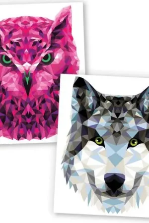 Compra Adesso Kit di pittura per numero - Animaux origami - Wizardi