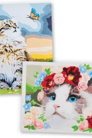 Occasione Imperdibile Kit di pittura per numero - Gatti da giardino - Lanarte