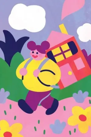 Kit di canovaccio - La casa sulla schiena - Canevas Fatal Direttamente Dal Produttore