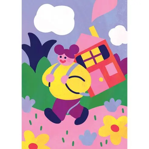 Kit di canovaccio - La casa sulla schiena - Canevas Fatal Direttamente Dal Produttore