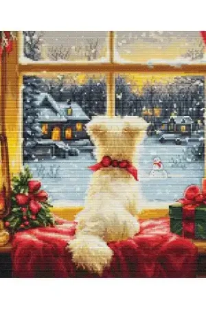 A Buon Prezzo kit ricamo a punto croce - Aspettando la neve - Luca-S