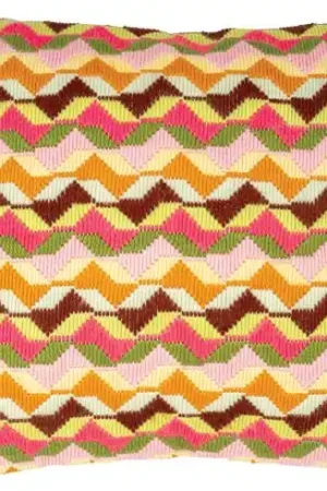 Kit cuscino punto lanciato - Retrò geometrico - Vervaco Prezzo Ridotto