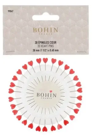 spilla - 30 perni cuore 38 x 0,60 mm - Bohin Professionale