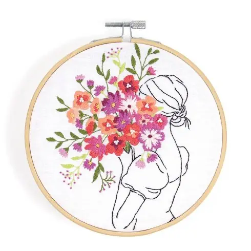 Popolare Kit per ricamo a tamburo - Un braccio di fiori - DMC