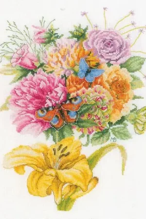 Direttamente Dal Produttore kit ricamo a punto croce - Farfalle preferite - Etamina - Lanarte