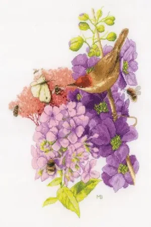 kit ricamo a punto croce - Fiori d'incontro - Etamina - Lanarte Novità