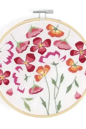 Kit ago broderie punch - Papaveri di primavera - DMC Occasione Imperdibile