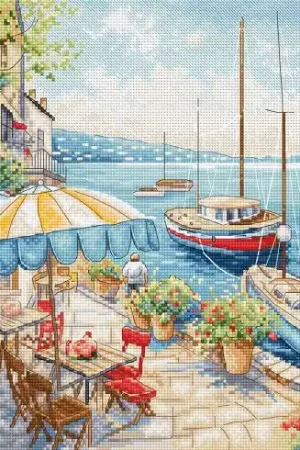 kit ricamo a punto croce - Paesaggio marino - Letistitch Reso Gratuito
