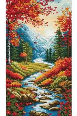 Consegna Rapida kit ricamo a punto croce - Foglie d'autunno - Nova Sloboda