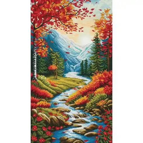 Consegna Rapida kit ricamo a punto croce - Foglie d'autunno - Nova Sloboda