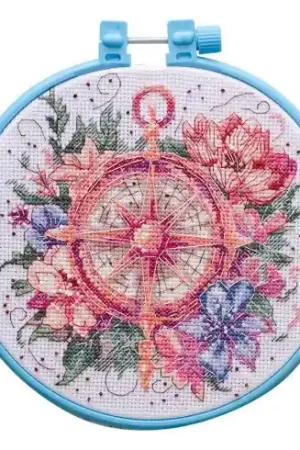 Kit per ricamo a punto croce con tamburo - Verso l'armonia - Abris Art Prezzo Di Fabbrica