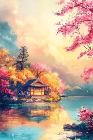 Vendita Finale Kit ricamo diamante su telaio - Casa sul lago - Art City