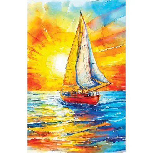 Kit ricamo diamante - Navigare al sole - Collection d'Art Sconto