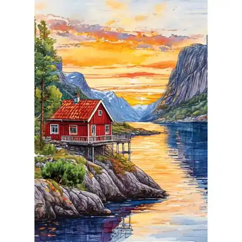 Prezzo Basso Kit ricamo diamante - Capanna del pescatore - Collection d'Art