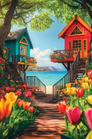 Nuova Collezione Kit ricamo diamante su telaio - Quartiere - Art City