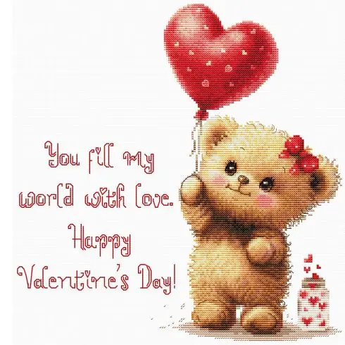 kit ricamo a punto croce - Cuscino da ricamare mio cuore - Luca-S Offerta Speciale