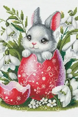 kit ricamo a punto croce - Coniglietto di Pasqua - Nova Sloboda Prezzo Di Fabbrica