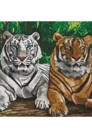 Ultima Occasione Kit ricamo diamante su telaio - Tigri - Crystal Art D.I.Y