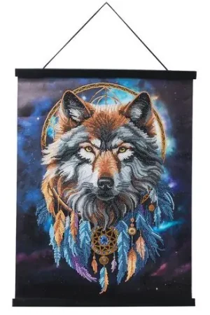 Offerta Limitata Banner a diamante - Lupo incantato - Crystal Art D.I.Y