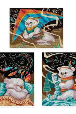 kit ricamo a punto croce - Set di orsetti avventurieri - MP Studia Promo Stagionale