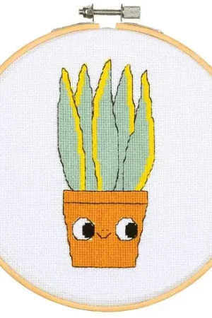 Ultima Occasione Kit per ricamo a punto croce con tamburo - Sanseveria - Vervaco