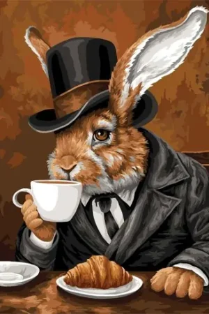 Kit di pittura per numero - Tè del mattino - Wizardi Super Prezzo