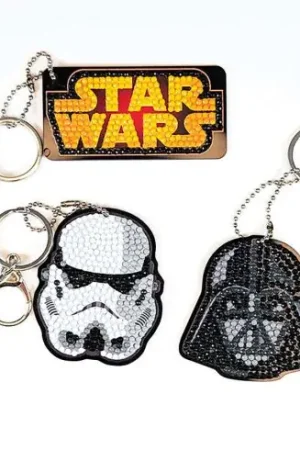 Popolare Portachiavi ricamo diamante - 3 portachiavi Star Wars - Crystal Art D.I.Y