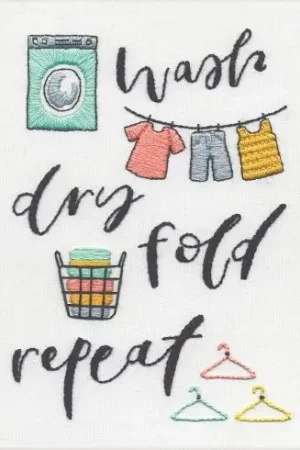 Affare Kit di punti da ricamo - Lavare, asciugare e piegare - Dimensions