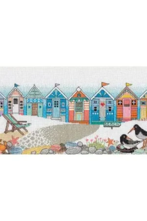 Vendita Finale kit ricamo a punto croce - capanne sulla spiaggia - Dimensions