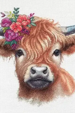kit ricamo a punto croce - Mucca di montagna - Dimensions Offerta Lampo