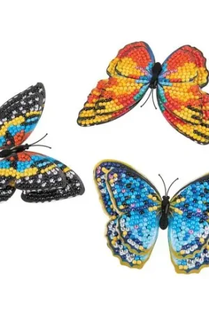 Porta-diamanti - 3 farfalle 3D - Crystal Art D.I.Y Scelto Dai Clienti