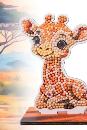 statuetta di diamante - Cuscino da ricamare giraffa - Crystal Art D.I.Y Offerta Lampo