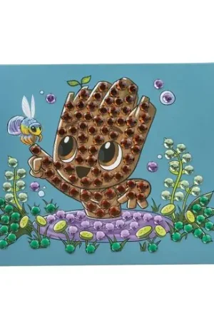 Spedito Oggi Kit di ricamo a diamante per bambini - Groot - Crystal Art D.I.Y