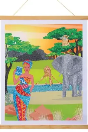 Banner a diamante - Savana - Crystal Art D.I.Y Spedizione Espresso