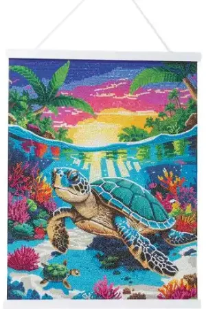 Non Perdere Banner a diamante - Il paradiso delle tartarughe - Crystal Art D.I.Y
