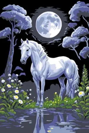 Canovaccio antico - Cavallo al chiaro di luna - Gobelin. L Spedito Oggi