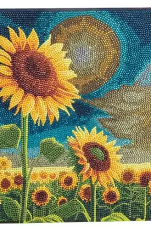 Affare Kit ricamo diamante su telaio - Girasoli - Crystal Art D.I.Y