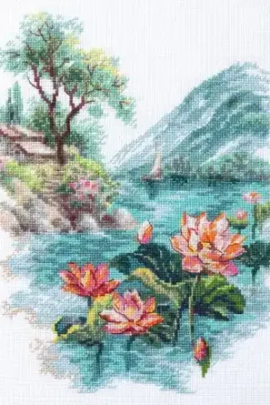 kit ricamo a punto croce - Loto in fiore - Magic Needle Soddisfatti O Rimborsati