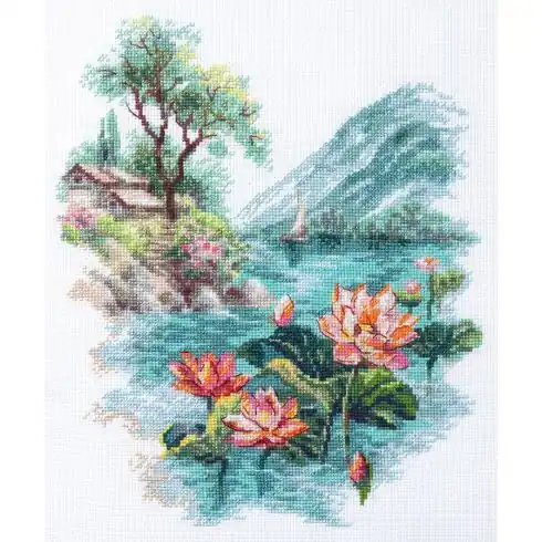 kit ricamo a punto croce - Loto in fiore - Magic Needle Soddisfatti O Rimborsati