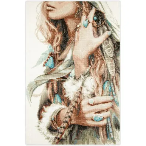 Promozione Esclusiva kit ricamo a punto croce - Ragazza bohémien - Magic Needle