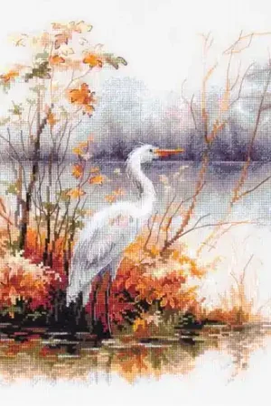 Promozione kit ricamo a punto croce - Airone bianco - Magic Needle