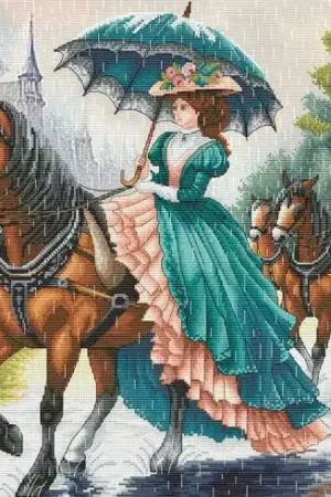 kit ricamo a punto croce - Signora della pioggia - Nova Sloboda Compra Online