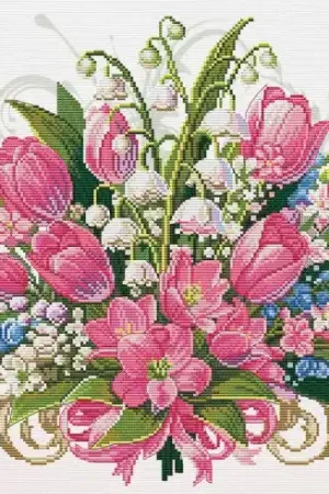 kit ricamo a punto croce - Cocktail di fiori - Nova Sloboda Quantità Limitata