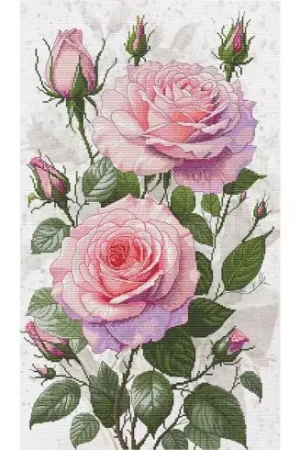 kit ricamo a punto croce - Rose romantiche - Nova Sloboda Spedito Oggi