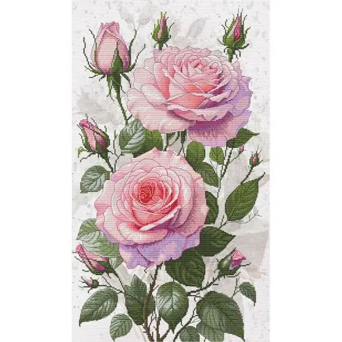 kit ricamo a punto croce - Rose romantiche - Nova Sloboda Spedito Oggi